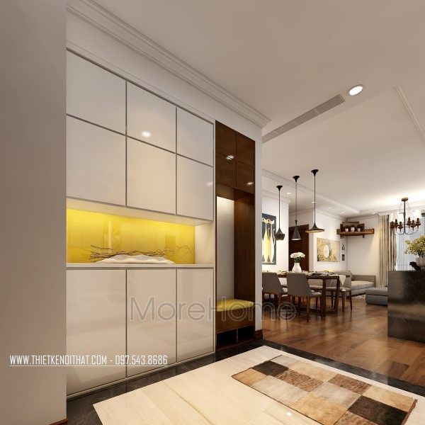 Mẫu tủ giày hiện đại căn hộ Park Hill Premium